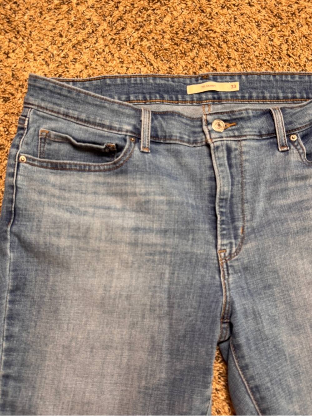 Levi’s 711 Medium Wash Skinny Blue Jeans Denim Women’s 33 - Picture 4 of 14